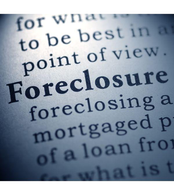 Foreclosure definition on a page