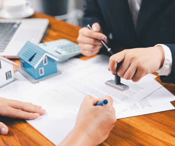 mortgage loan lender stamping mortgage papers