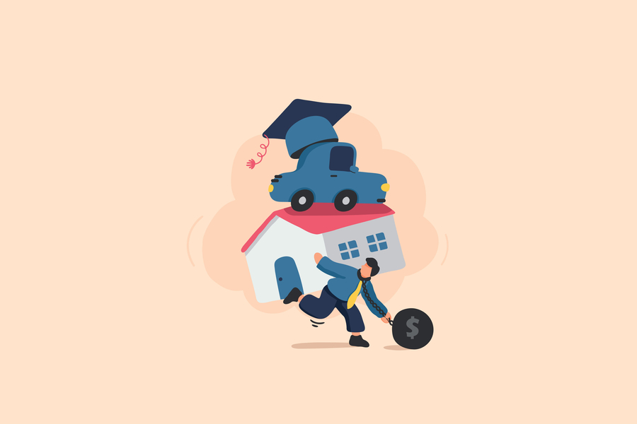 student struggling to manage home loan and student loan